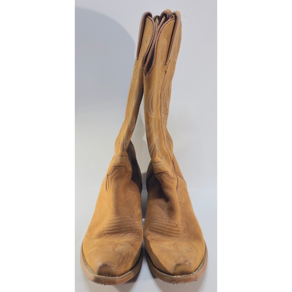 Durango RD4402 Tan Leather Western Cowboy Boots Mens Size 9 M Pointed Toe